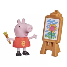 Boneca Mini Figura Peppa Pig Artista 6cm Hasbro - F2204