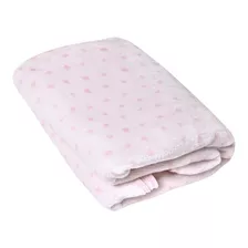 Cobertor De Microfibra 1,10m X 90cm Poá Rosa - Papi Baby
