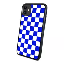 Funda Celular Diseño Cuadro Grande Azul Todos Los Modelos