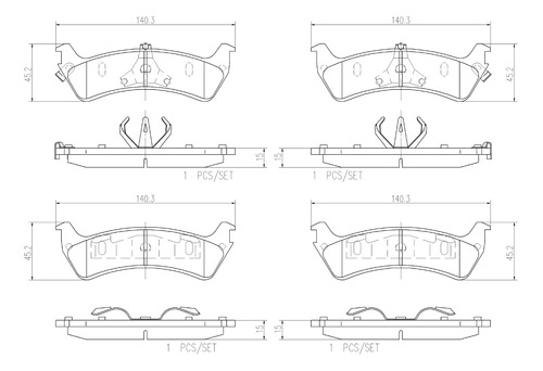 Balatas Traseras Mercury Mountaineer 1998 5.0l Brembo Foto 2