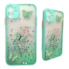 Funda Estuche Diseño 3d Mariposa Compatible Con iPhone 11