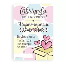 100 Cartões Agradecimento Ao Cliente 10x14cm Personalizado