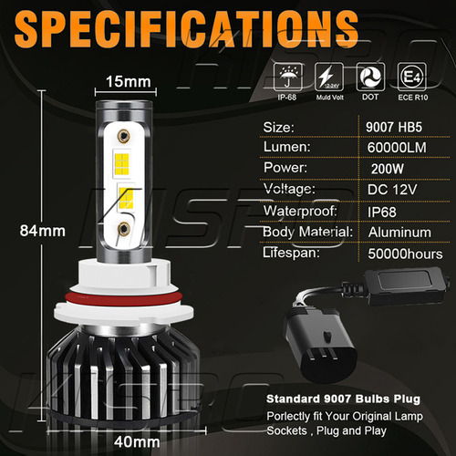 Kit De Focos Led Luz Alta/baja Para Pontiac G5 2007-2010 Foto 4