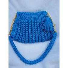 Cartera Tejida A Crochet En Trapillo Lycra