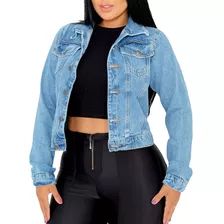 Jaqueta Jeans Feminina Clara Super Luxo Elegante Reforçada