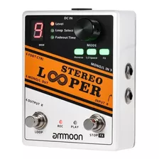 Pedal De Efecto Ammoon Stereo Looper Blanco