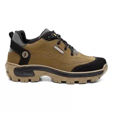 Bota De Trabalho Masculina Coturno Estilo Tenis Em Couro