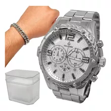 Relógio Masculino Original Barato Lançamento + Pulseira