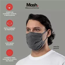 Kit 6 Máscaras Mash De Proteção Em Algodão Lavável