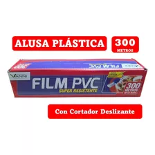 Film Pvc Alusa Plastica 300 Metros Con Cortador Deslizante 