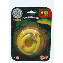 Brinquedo Cobra Amarela De Borracha Muito Realista