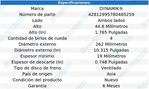 Disco Freno Delantero Honda Civic Lx 1.7 2002 Foto 4