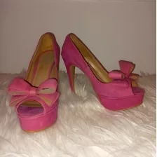 Zapatos Stilettos Fucsia, Marca Paruolo, Talle 40