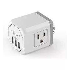 Enchufe Inteligente Marca Tech 3 Usb/blanco