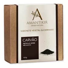 Sabonete Vegetal Glicerinado De Carvão 100g Amantikir