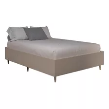 Cama Box Base Casal P/ Colchão De 1,38m Desmontável Toronto Cor Mascavo