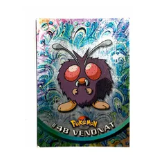 Pokémon Topps #48 Venonat Serie 1 Foil Excelente Estado