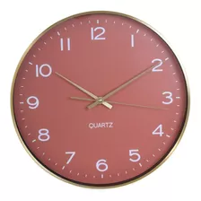 Reloj Mural Decorativo Bordeaux 35.5 X 4.2 Cms