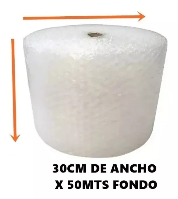 Rollo Plastico Papel Burbuja De 30cm X 50mts 