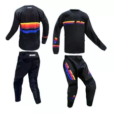 Conjunto Motocross Infantil Ims Daytona Preta Calça E Camisa