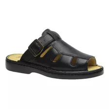 Chinelo Doctor Shoes Couro 330 Preto