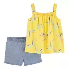 Carter´s Set 2 Piezas Remera Musculosa Short Loros 2n662910