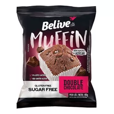 Belive Muffin Zero Açúcar Double Chocolate 40g C/ 10 Un