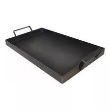 Plancha Bifera Cocina 25x50x3,5 Chapa Parrilla 2 Hornallas