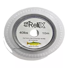 Cable De Acero Relix 7x7 Gris Forrado 40 Lbs X 10 Mts Envios