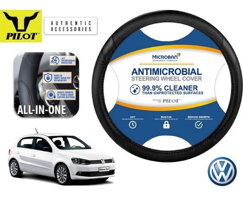 Funda Cubrevolante Negro Antimicrobial Vw Gol Hb 1.6l 2015 Foto 3