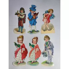 Antiguas Figuritas Cromos Victorianos 1920 Lote X 6 54293