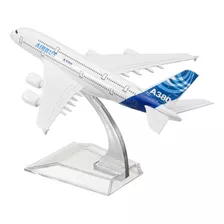 Miniatura Aviao A380airbus Medindo 15x10cm C/pedestal/