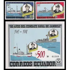 Batalla Naval - Barcos - Ecuador - Serie + Block Mint