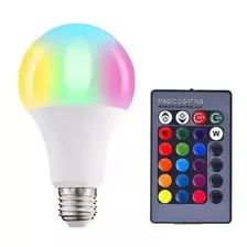 Lampada Led 10w Colorida Troca Cor Controle Remoto Potente