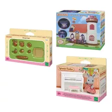 Pack Sylvanian Families Casa De Luz Accesorios Comida Piano