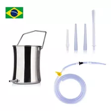 Kit Enema Café Balde Aço Inoxidável - Pronta -