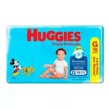 Fralda Infantil Huggies Tripla Proteção G 78 Unidades