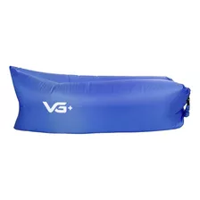 Sofá Puff Air Bag Inflável Para Camping Vg+ Cor Azul-escuro