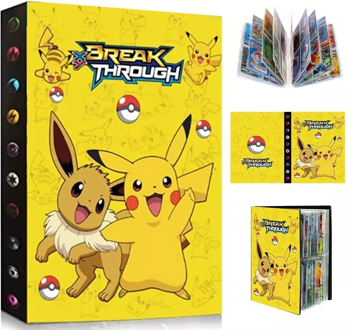 Álbum Para Cartas Pokémon Pikachu Y Eevee