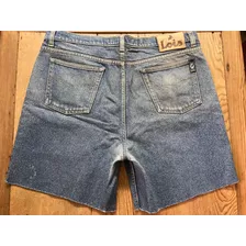 Bermudas Jeans Lois Talle 38 Cortada Y Desgastada Fantástica