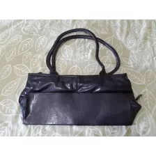 Cartera Con Bolsillo C/manija Larga Y Cierre Eco Cuero Bolso