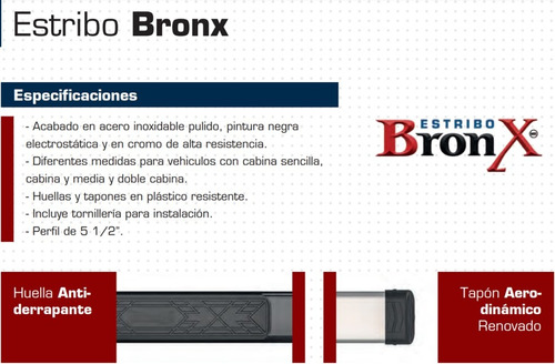 Estribo Bronx Inox Honda Ridgeline 2007-2014 Foto 2