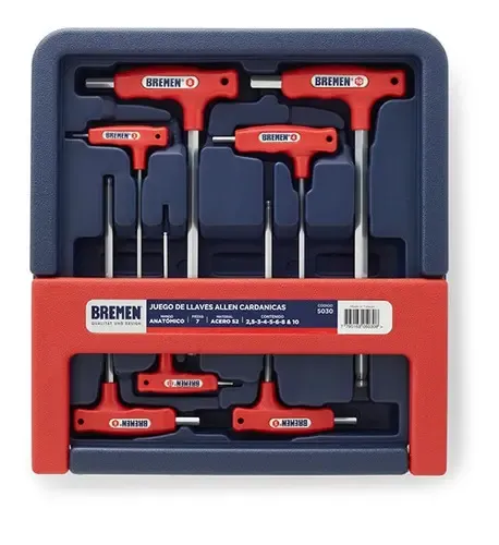 Juego Set 7 Llaves Bremen Hexagonales Allen Mango T Largas