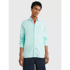 Camisa Essential 1985 Regular Hombre Tommy Hilfiger Verde