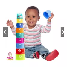 Brinquedo Divertido Empilhar Contar P/ Bebê Educativo 8 Pçs