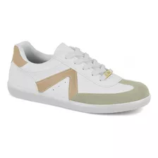 Tenis Vizzano Branco Feminino Casual Recortes Macio