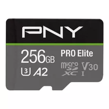 Memoria Microsd Pny 256gb Pro Elite Clase 10 U3 100mb/s