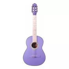 Guitarra Clásica La Purepecha Acústica Clásica Para Diestros Morada Brillante