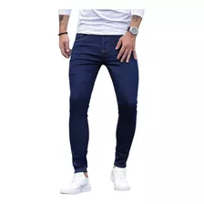 Calça Masculina Jeans Azul Tradicional Elastano Reforçada