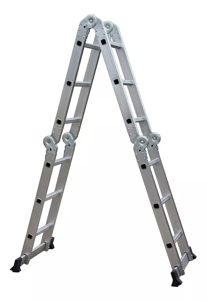 Escada De Alumínio Multifuncional Evolux D178805 Prateado